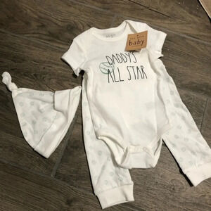 Rae Dunn Outfit baseball DADDY'S ALL STAR